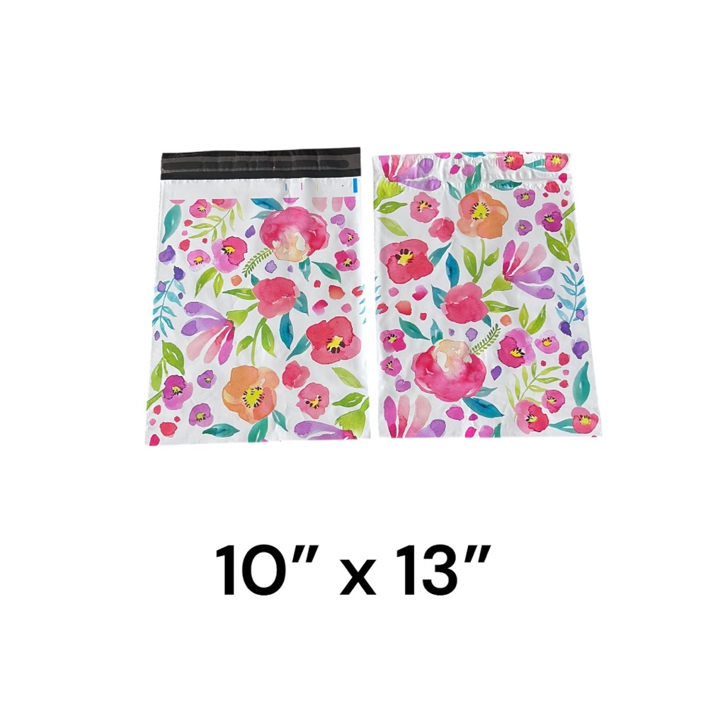 Floral Poly Mailers 10x13, Set of 20